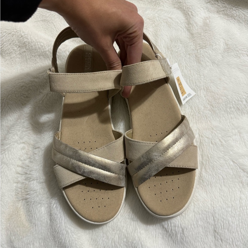 Brand new with tag GEOX gold sandals size 41 - US 11